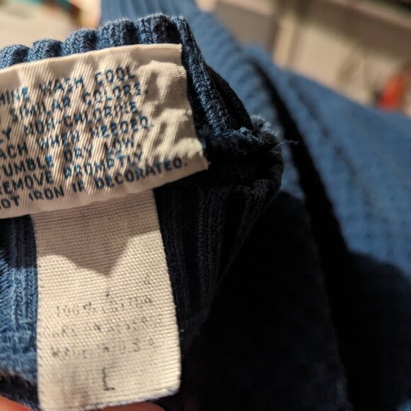 Vintage Boundary Line Waffle Sweater Amish Country Pennsylvania - Picture 11 of 15